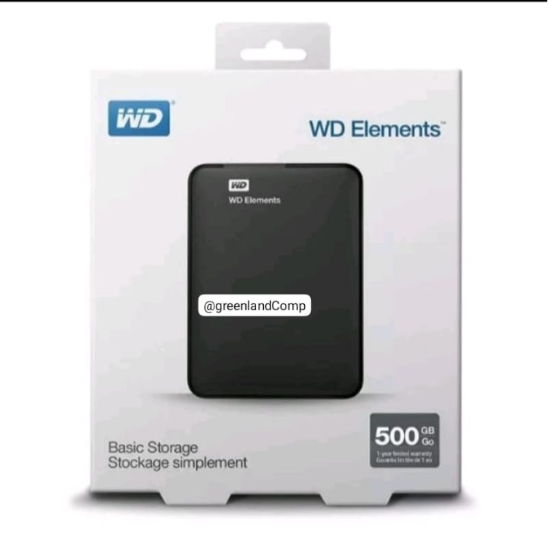 WD ELEMENT 500GB USB 3.0 EXTERNAL HDD
