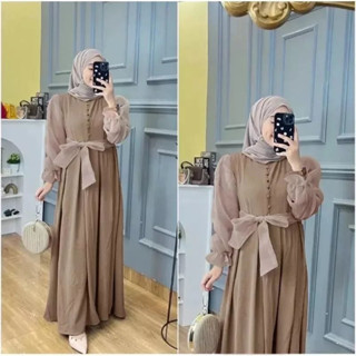 Gamis TERBARU RANIA DRESS KF SIZE M L XL XXL ชุดเดรสสั้น สีฟ้า สําหรับผู้หญิง | ชุดเดรส สไตล์เกาหลี สําหรับผู้หญิงชาวมุสลิม