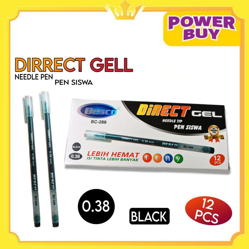 12 ชิ้นปากกาเจลโดยตรงนักเรียน Besco Bc-289/ปากกาเจลสีดํา/ปากกาลูกลื่น