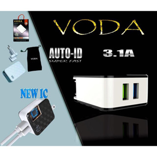 สายชาร์จ CASAN VODA 06auto ID 2PORT USB 3.1A MICRO USB สายเคเบิ้ลไฟ TYPE C สําหรับเดินทาง