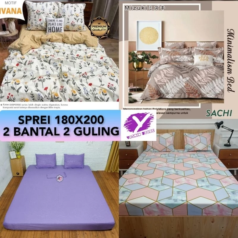 HIJAU UNGU MERAH EMBOSED BED SHEET 180X200 KING BED