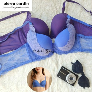 PIERRE CARDIN Cp BRA เสื้อชั้นในสตรี แบบมีโครง ปักลายลูกไม้ 34B 36B 36C 70773610C LS