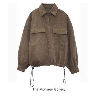[ Obral Cuci Gudang ] The Monseur Gallery Jaket Crop Corduroy Wanita Korean Retro Style