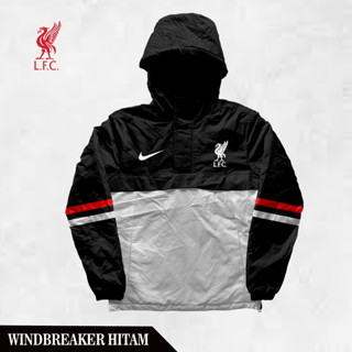 เสื้อแจ็กเก็ต เสื้อฮู้ดดี้ ร่มชูชีพ กันลม ลาย Liverpool สีดํา เทา แดง น้ําเงิน สําหรับผู้ชาย