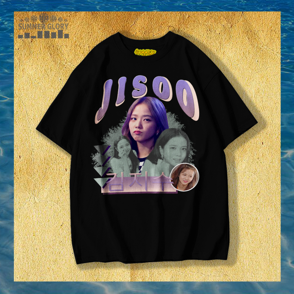 เสื้อยืด JISOO BLACK PINK / KAOS JISOO BLACK PINK / K POP