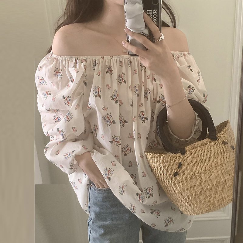 Ib0036 NF888 Contemporary Women & 39;s Blouse Sabrina นําเข้า Women & 39;s Tops Off Shoulder สไตล์เก