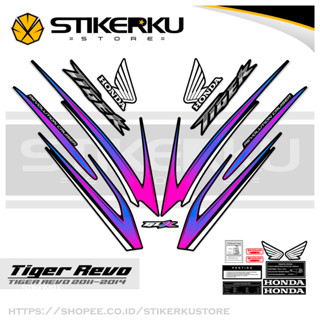 สติกเกอร์ TIGER 2000 REVO TIGER REVO TIGER REVO TIGER 2000 TIGER NEW HONDA TIGER REVO HONDA Sticker POLET ดีไซน์ใหม่ TIGER REVO Stickerkudecall MOTIF 10