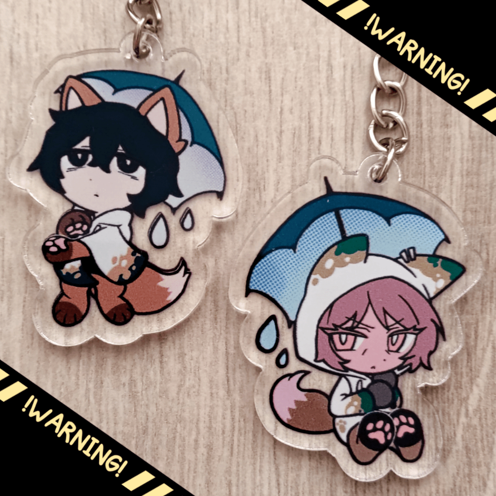 Limbus Company Outis Yi Sang Sunshower Fox EGO พวงกุญแจ Fanart By Tofuaru