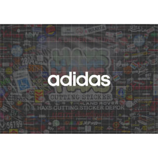 สติกเกอร์โลโก้ Adidas ขนาด 8 ซม. สําหรับรถจักรยานยนต์ รถยนต์