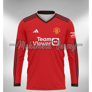 เสื้อกีฬาแขนยาว ลายทีม Jersey MU Home 2023 2024