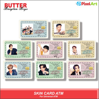 Atm สติกเกอร์การ์ด ATM E-MONEY MOTIF BTS VERS BUTTER ANTI-Scratch ATM SKINCARD