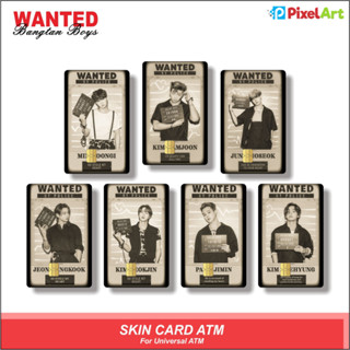 สติกเกอร์การ์ด ATM ATM CARD E-MONEY MOTIF BTS ป้องกันรอยขีดข่วน