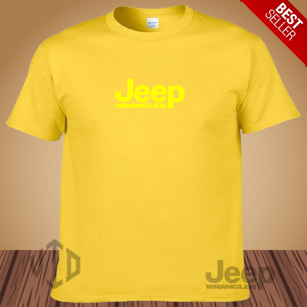 เสื ้ อยืดแขนสั ้ นสุดเท ่ JEEP WRANGLER โลโก ้ สีเหลือง MOTIF Premium Distro/T-Shirt/Jumbo Size T-Shirt/ผู ้ ชายและผู ้ หญิง