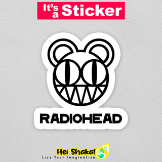 สติกเกอร์ไวนิล กันน้ํา ลาย Radiohead Music Band สําหรับติดตกแต่ง