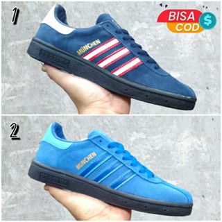 รองเท้าผ้าใบ Adidas Munchen สีกรมท่า แดง ขาว สําหรับผู้ชาย