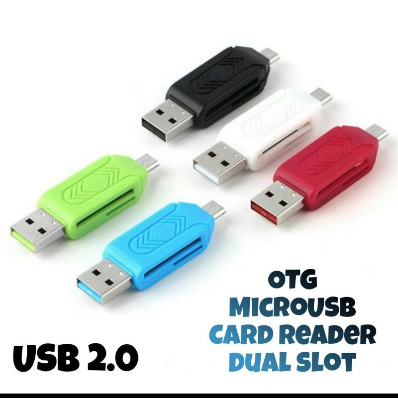 เครื่องอ่านการ์ด OTG MicroUSB Dual Slot USB 2.0