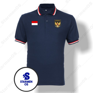 Kaos Polo เสื้อยืดโปโล พิมพ์ลายโลโก้ 3 ปก GARUDA INDONESIA และธงอินโดนีเซีย สําหรับผู้ชาย 78th