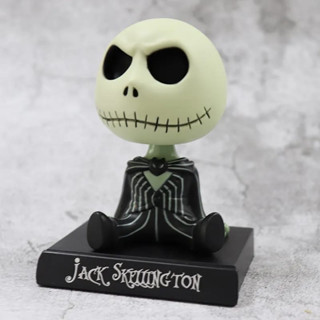 แดชบอร์ดแสดงผล Nightmare Jack Skellington Bobble Head สําหรับรถยนต์