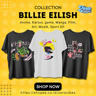 เสื้อยืด ผ้าฝ้าย พิมพ์ลาย BILLIE EILISH สําหรับผู้ชาย และผู้หญิง