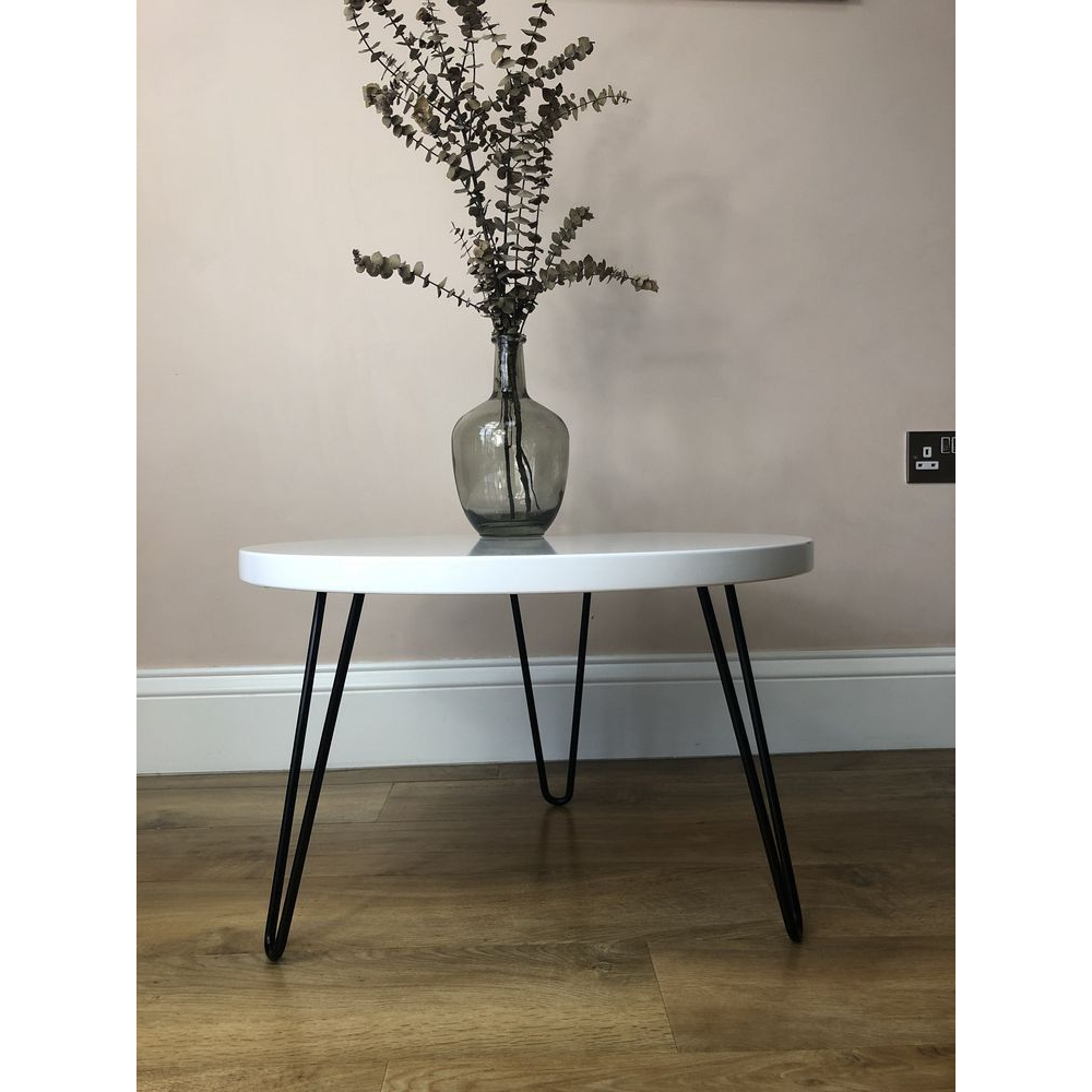 MINIMALIST ROUND COFFEE TABLE / LIVING ROOM / CORNER TABLE / COFFEE TABLE ขนาด 40CM HEIGHT 45CM