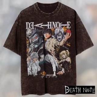 เสื้อยืด พิมพ์ลายอนิเมะ Death Note สไตล์วินเทจ