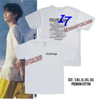 เสื้อยืด ลาย seventeen FOLLOW THE LIGHT 77th สไตล์เกาหลี