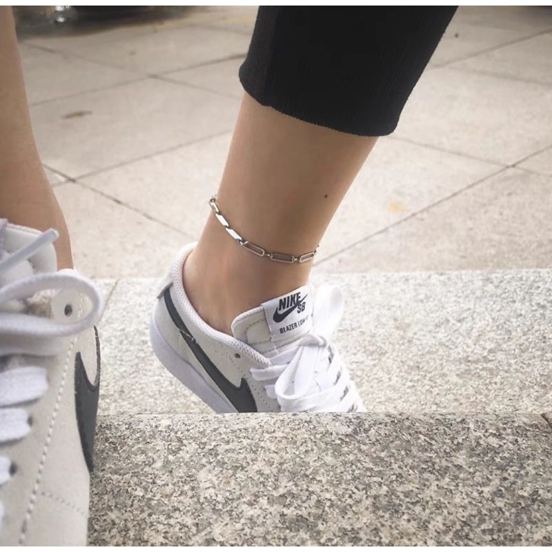 TITANIUM ANKLE BRACELET สําหรับผู้ชายและผู้หญิง, PLAIN COMBINATION CHAIN, SIMPLE, RUSTPROOF 1