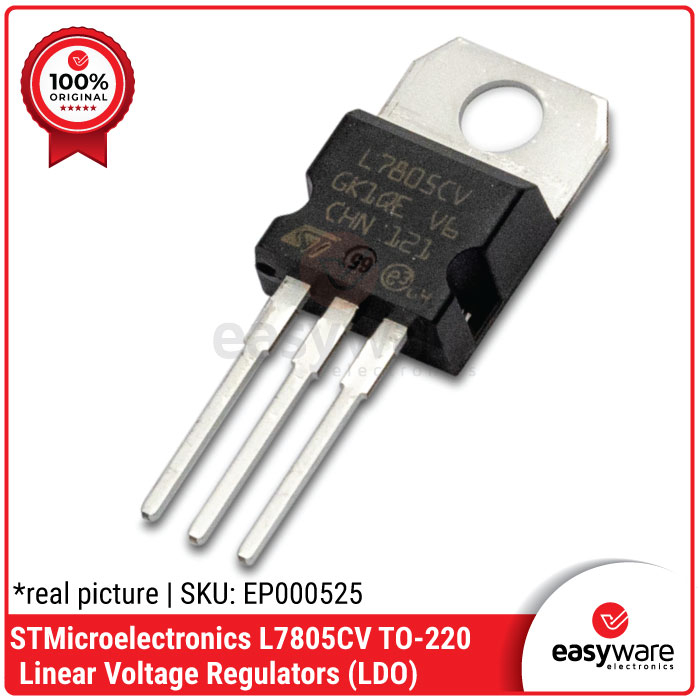 IC REGULATOR L7805CV 7805 TO-220 ORIGINAL ST CHN