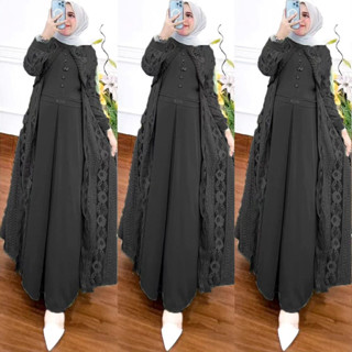 Gamis TERBARU ชุดเดรส MC วัสดุ ROBERTO SILK MIX M L XL XXL FRIENDLY GAMIS ผู้หญิง โอเวอร์ไซซ์จัมโบ้ รุ่นล่าสุด สี POLOS สีเทา MOCCA PINK ชุดเดรส ผู้หญิง สไตล์เกาหลี เรียบง่าย สง่างาม มุสลิม เสื้อผ้าผู้หญิง ร่วมสมัย หรูหรา