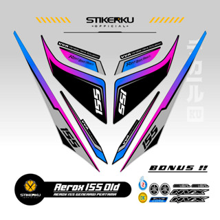 สติกเกอร์ ลาย OLD AEROX 155 VVA MOTIF OLD AEROX 155 VVA STICKER Unique AEROX 155 VVA STICKER AEROX 155 VVA STICKER STOCK DECAL LIST POLET Stickerkudecall