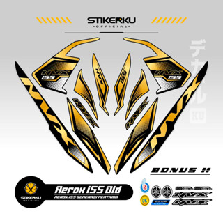 สติกเกอร์ ลาย OLD AEROX 155 VVA MOTIF OLD AEROX 155 VVA STICKER Unique AEROX 155 VVA STICKER AEROX 155 VVA STICKER STOCK DECAL LIST POLET Stickerkudecall