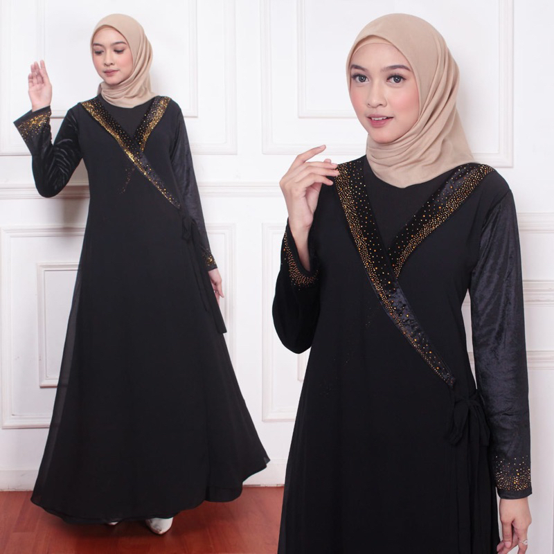 GAMIS ABAYA TURKEY / GAMIS ABAYA / MUSLIM CLOTHES SLETING CERUTY FULL JUBAH ใหม่ล่าสุด 2024 รหัส 04