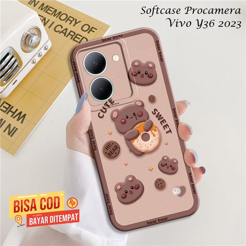 Vivo Y36 2023 กรณี Softcase Vivo Y36 2023 ใหม่ซิลิคอนยืดหยุ่น Cartun Motif Softcase Vivo Y36 ล่าสุด 