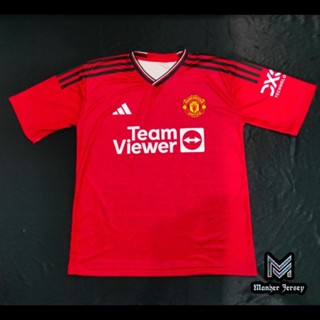 เสื้อกีฬาแขนสั้น พิมพ์ลาย Jersey MU Home 2023 2024 แบบกําหนดเอง