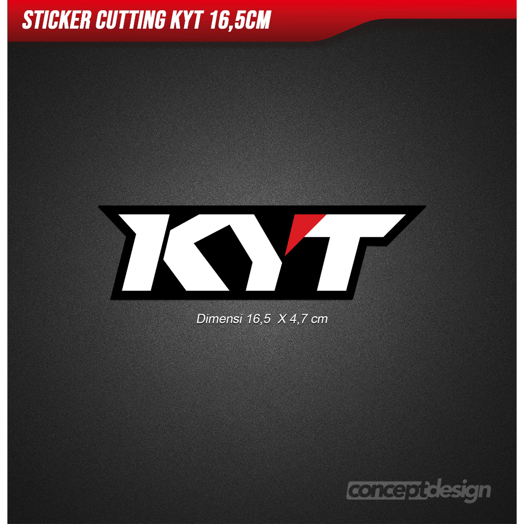 สติกเกอร์ตัด KYT ขนาด 16.5 ซม.