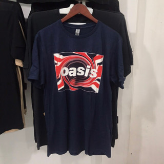 เสื้อยืด Oasis BAND - UNION JACK NAVY (ของแท้ MERCHANDISE)