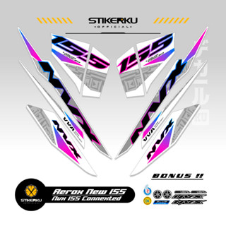 ใหม่ สติกเกอร์เชื่อมต่อ AEROX 155 MOTIF 26 COMBO COLOR Basic สีดํา STICKER AEROX 155 STICKER AEROX 155 เชื่อมต่อสติกเกอร์ AEROX 155 เชื่อมต่อลิสต์ เสา เสา ตัวแปร NVX สติกเกอร์ AEROX 155 เชื่อมต่อแล้ว DECAL Stickerkudecall