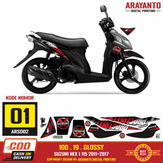 สติกเกอร์ ลายทางมันวาว สําหรับ Suzuki Nex 1115 2011-2017 ARS002 Prostreet Doff