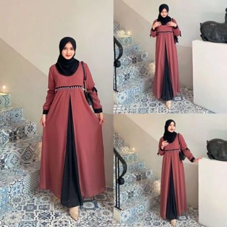 Gamis KALANA ชุดเดรสมุสลิม ประดับเลื่อมมุก หรูหรา เรียบง่าย สําหรับผู้หญิง 2023 SAGE