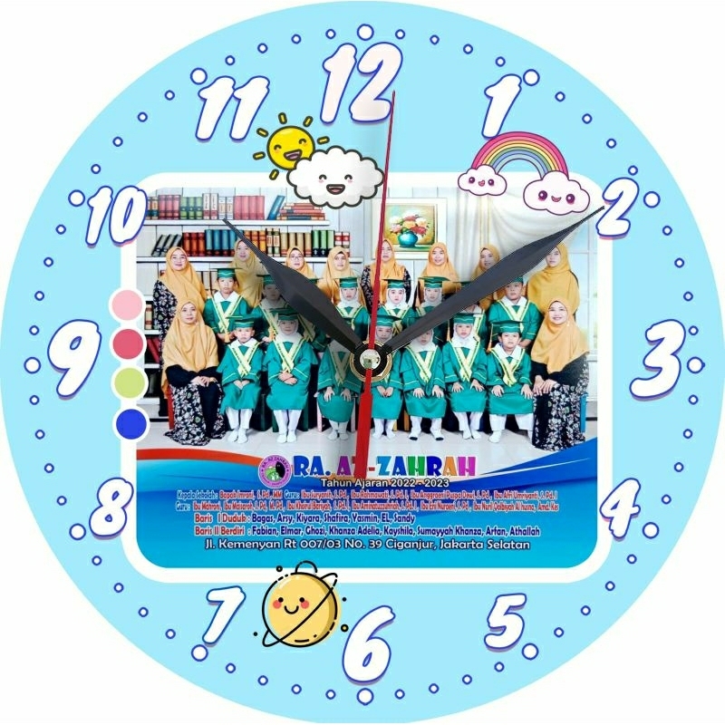 นาฬิกาแขวนแบบกําหนดเองพร้อมรูปถ่ายใด ๆ - ขนาดใดๆ 30x30 - รูปที่ 5