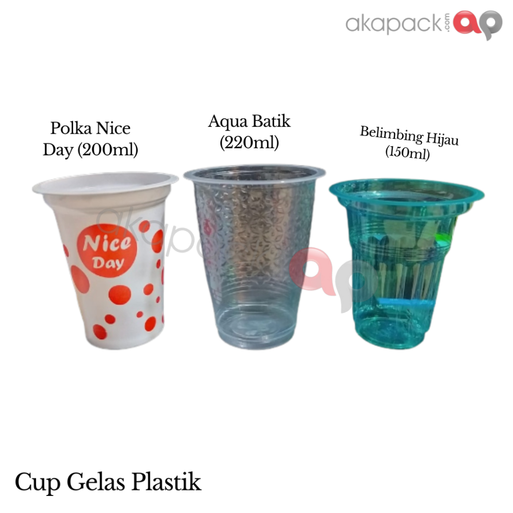 ถ้วยพลาสติก 150ml/200ml/220ml ปริมาณ 50 ชิ้น