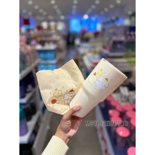 Miniso แก้วน้ําพลาสติก พร้อมถุงผ้า GUJI GUJI BREAD 800 มล.