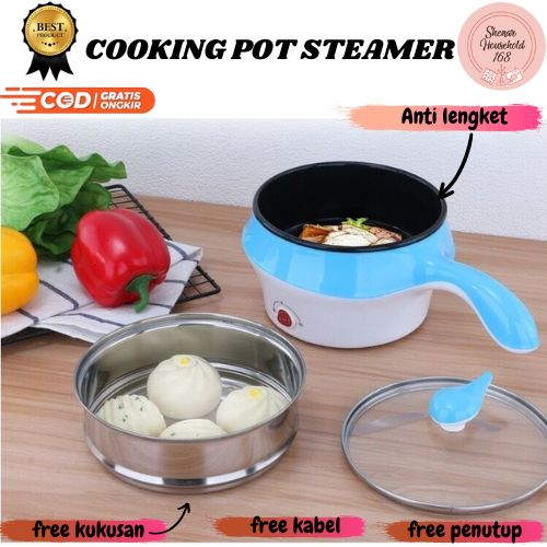 Shenar MULTIPURPOSE FRY PAN ELECTRIC POT FRYPAN HOTPOT / ไอน้ําสายเคเบิลไฟฟ้า 1.2 ลิตร / หม้อทําอาหารพร้อมไอน้ํา -