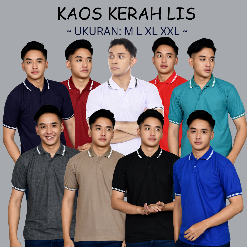 Putih Hakaru Collar Shirt/White Trim Polo Shirt/Poloshirt/Short Sleeve Polo Shirt/Pique Premium Polo