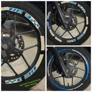 YAMAHA NEW GRAND FILANO FRONT REAR RIM STICKER (kc.033)