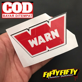 สติกเกอร์ พิมพ์ลาย WARN เคลือบเงา สําหรับติดตกแต่งหมวกกันน็อค รถจักรยานยนต์ รถยนต์