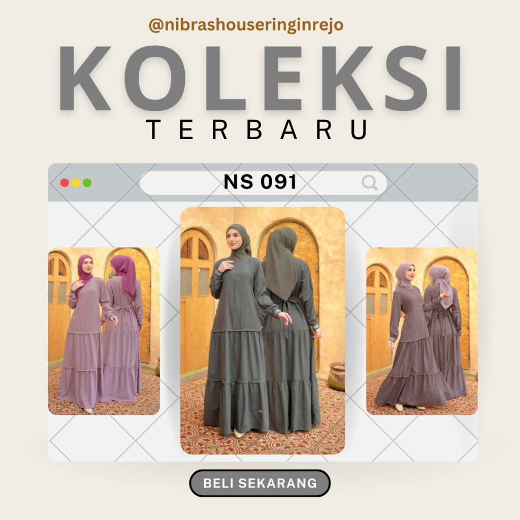 Ns 091 / ใหม่ล่าสุด GAMIS NIBRAS NS 091 / NIBRAS GAMIS 091 / GAMIS ADULT / NIBRAS GAMIS WOMEN / NIBR