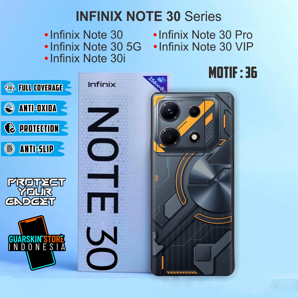 Garskins Skin Protector INFINIX Note 30 Series Motif 36-40 สามารถขอรูปแบบ COTENTS 2. ชิ้น
