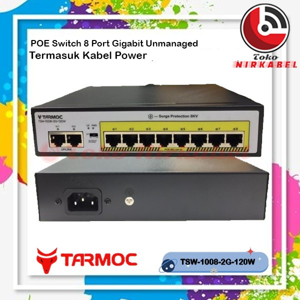 Tarmoc Switch POE HUB กล้องวงจรปิด IPCAMERA 4 PORT GIGABIT 1G + 1 SFP UPLINK