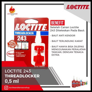 Loctite Threadlocker 243 กาวสลักเกลียว 0.5 มล. / สกรู ของแท้